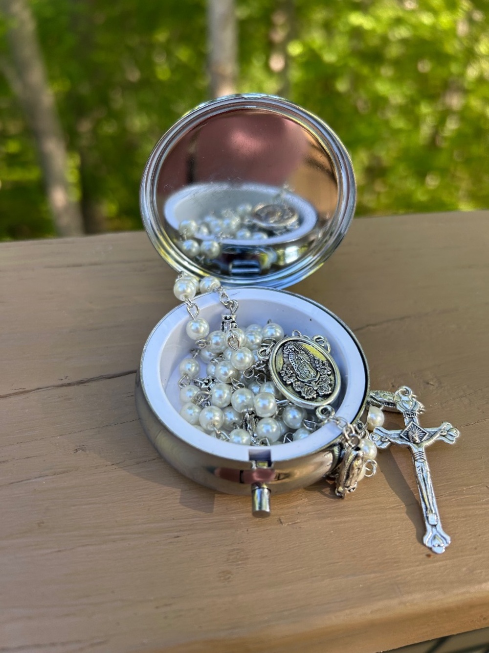 Scared Heart Rosary and Holder